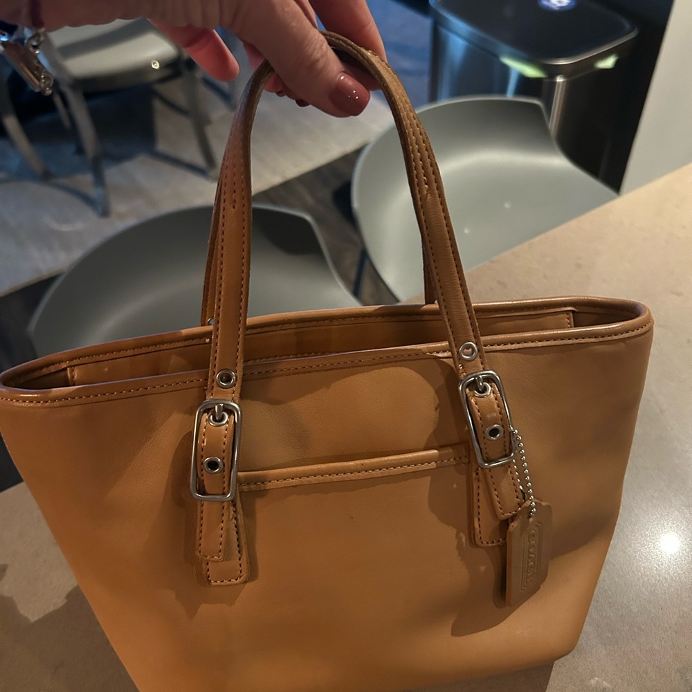 Coach Tan Leather Tote
